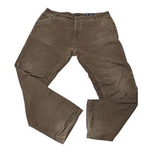 Kuhl The Law Pants Mens 42 X 34 Brown Vintage Patina Canvas Twill Hiking